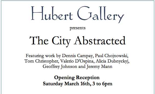 Tom Christopher at the Hubert Gallery, The City Abstracted