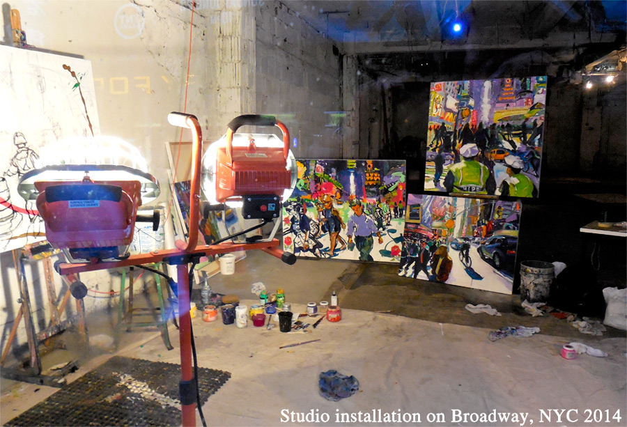 Tom Christopher's studio in the Brill Building, Times Square NYC 2015