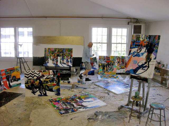 Tom Christopher in his studio