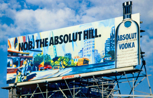 absolut billboard by Artist Tom Christopher