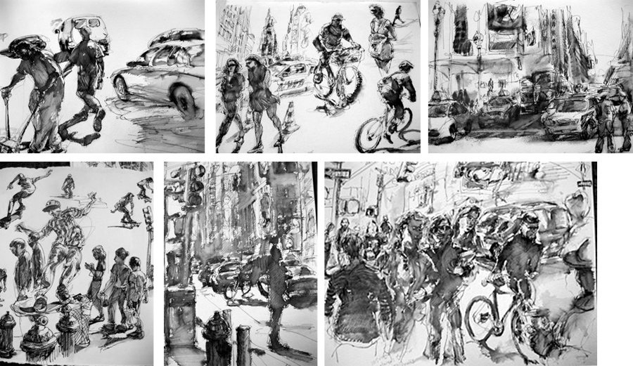 Artist Tom Christopher, Sketches of New York