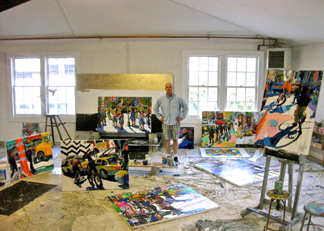 Tom Christopher in his studio