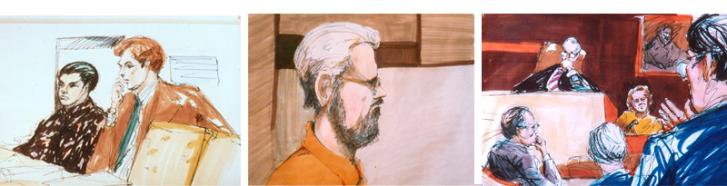 Tom Christopher Courtroom Drawings