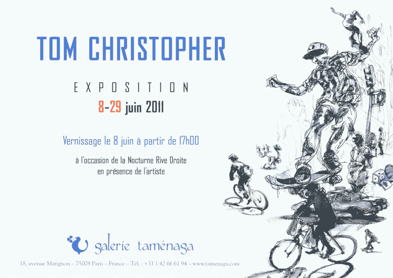 Artist Tom Christopher at Galerie Tamenaga, NocturneRive Droite, Paris